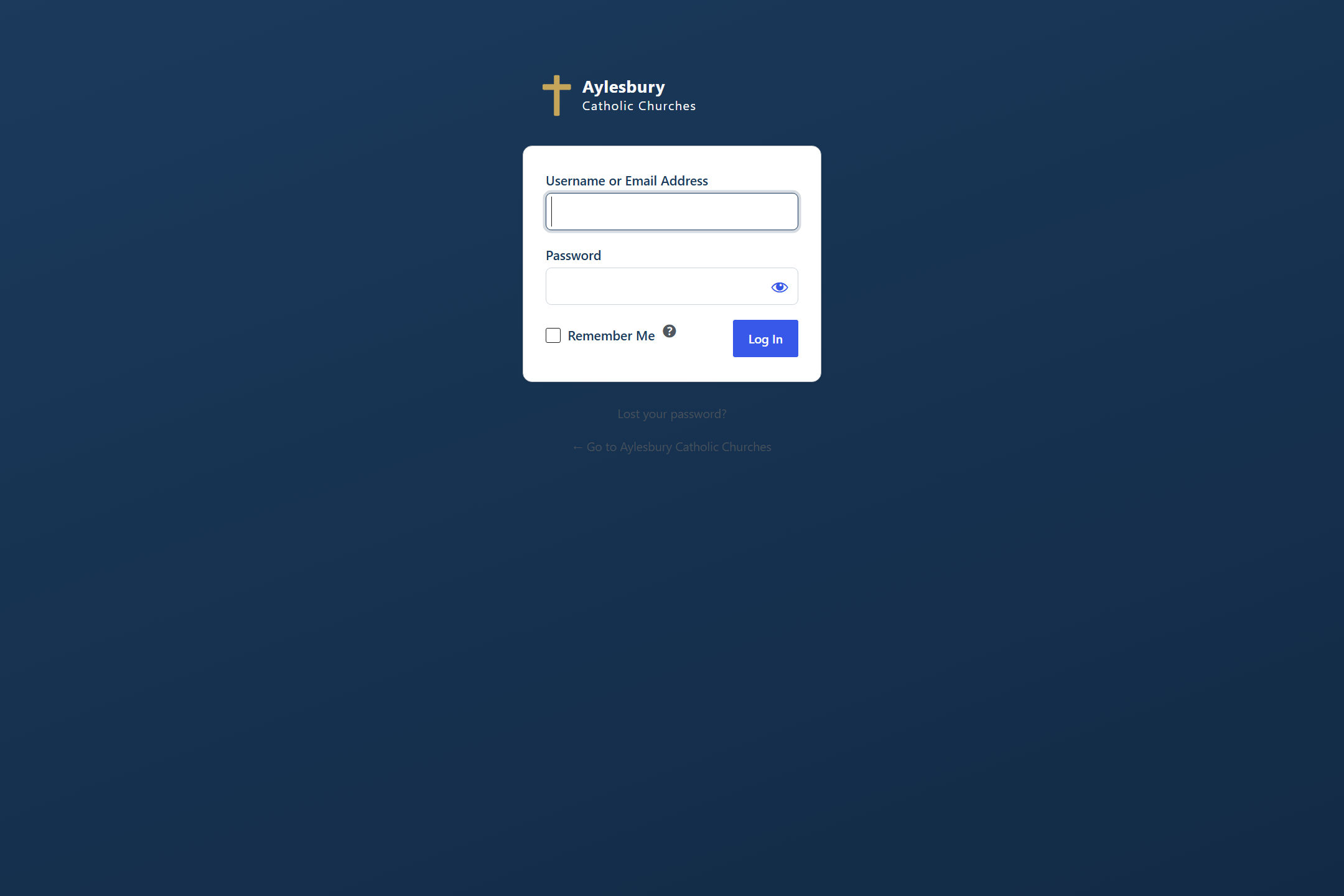 The sign-in page. Use the email address you registered with.